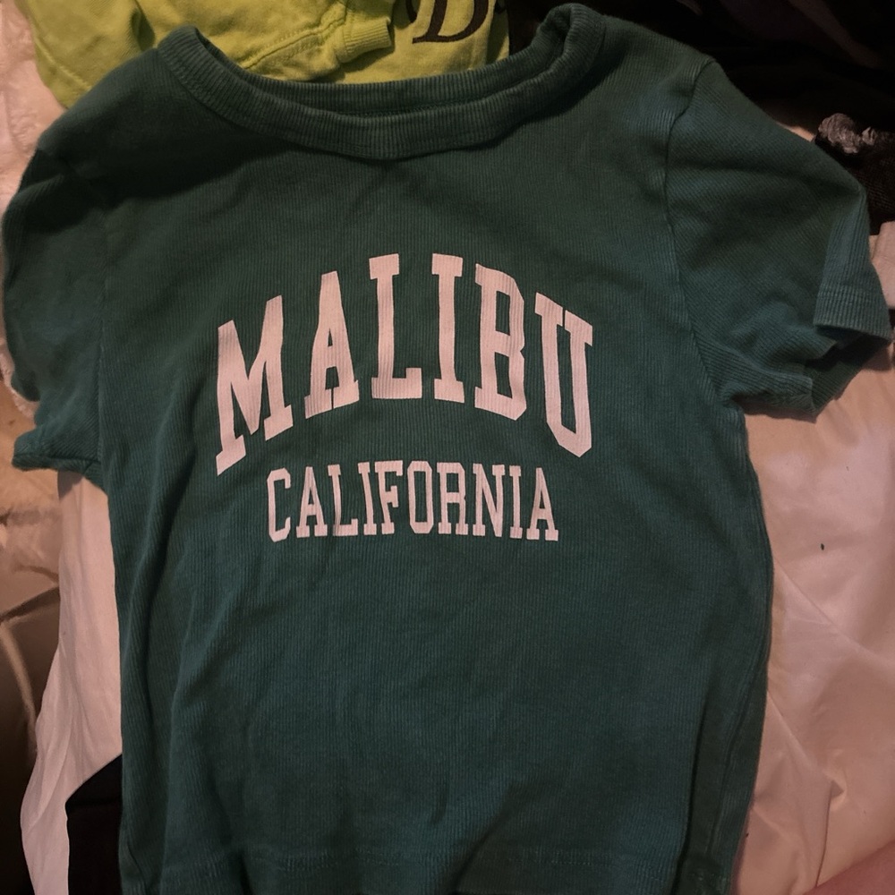 Green Malibu California top from social culture worn once